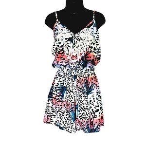Women's Animal Print Romper Size XL